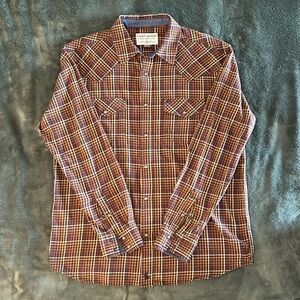 Cody James Men’s Medium Authentic Western Long Sleeve, Snap Shirt